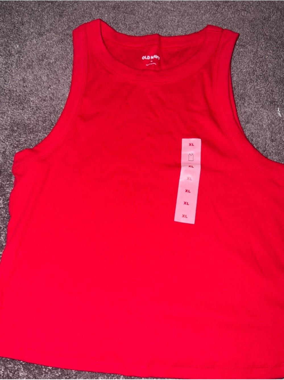 Old Navy Bright Red Ribbed Kids' Tank Top